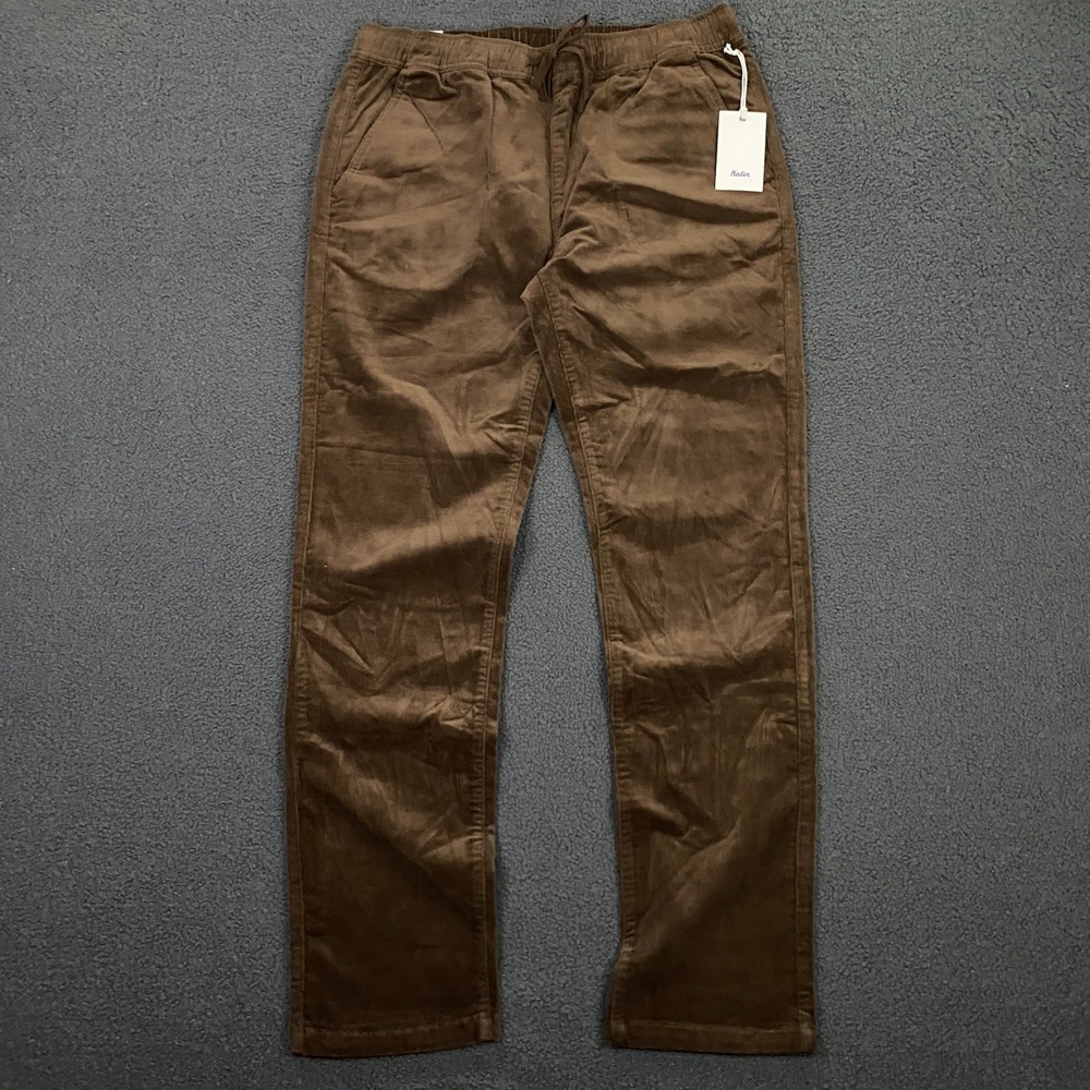 Katin Pipeline Pant size Large Earth Corduroy Elastic Waist Drawstring Chino